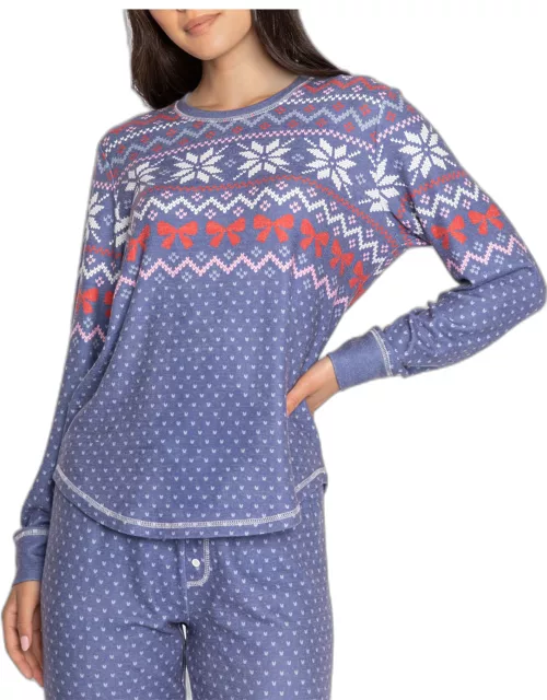 Cozy Vibes Fair Isle-Print Sweatshirt