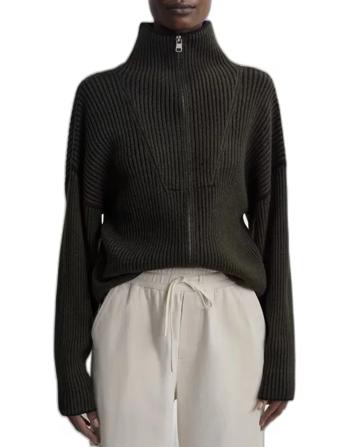 Carmen Knit Front-Zip Jacket