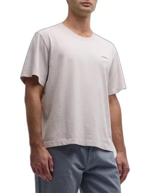 Men's Label Cotton T-Shirt, White