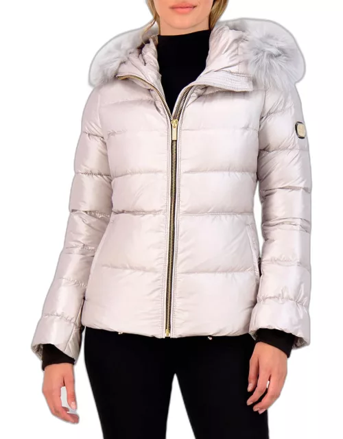 Apres-Ski Parka Jacket With Detachable Toscana Lamb Shearling Hood Tri