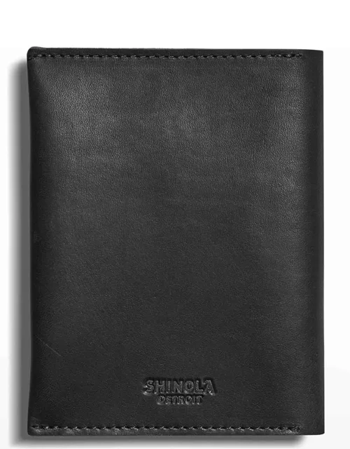 Men's Leather Utility Passport Wallet