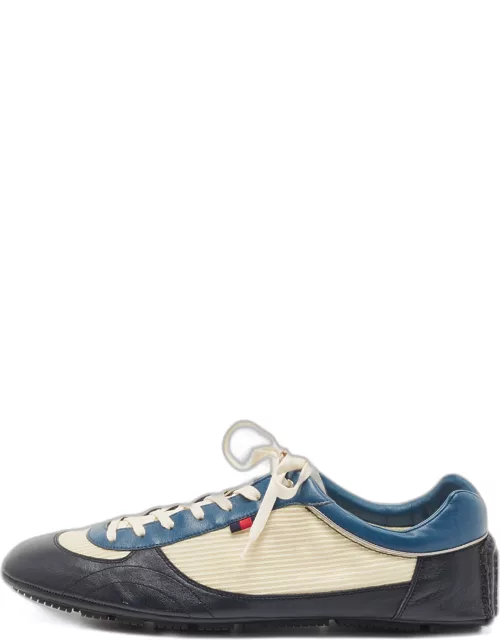 Gucci Multicolor Leather and Fabric Lace Up Sneaker