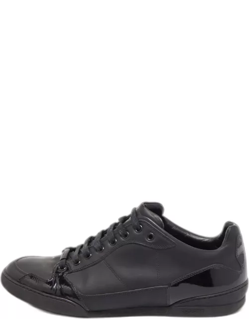 Dior Black Patent and Leather Low Top Sneaker