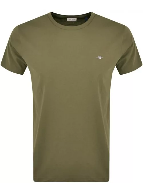 Gant Original Regular Shield T Shirt Green