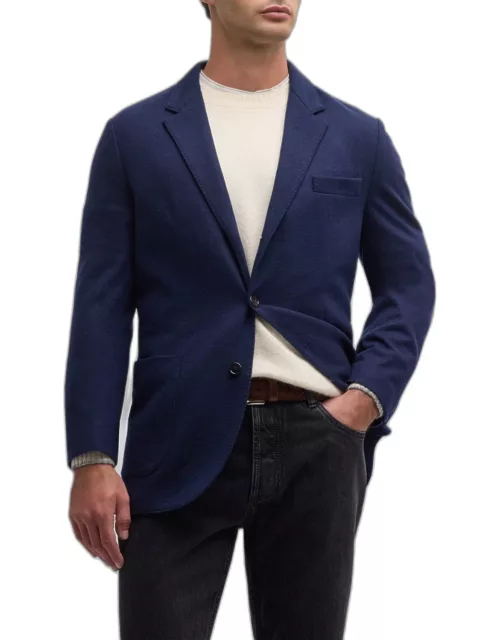 Men's Cashmere Jersey Two-Button Sport Coat