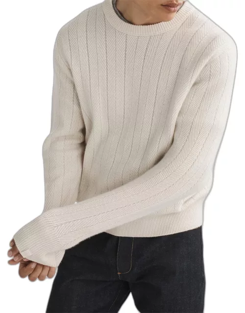Men's Durham Herringbone Cashmere Sweater