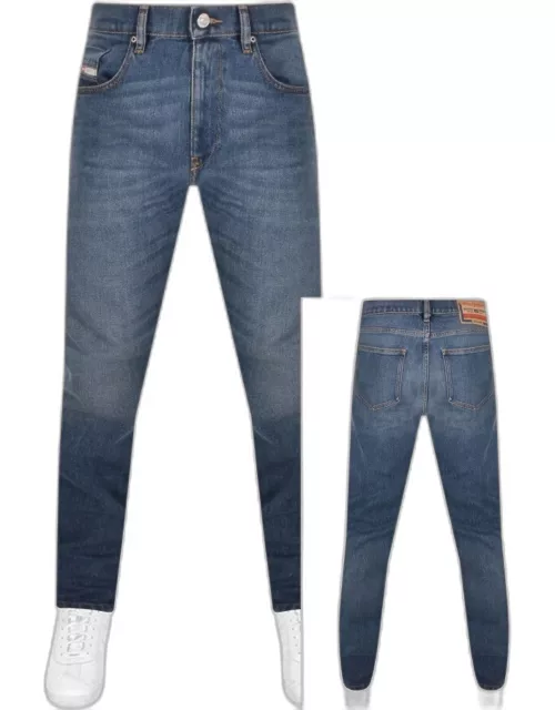 Diesel D Strukt Slim Fit Mid Wash Jeans Blue