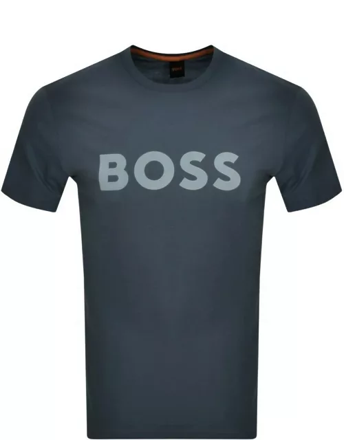 BOSS Thinking 1 Logo T Shirt Blue