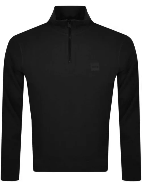 BOSS Zetrust Half Zip Sweatshirt Black