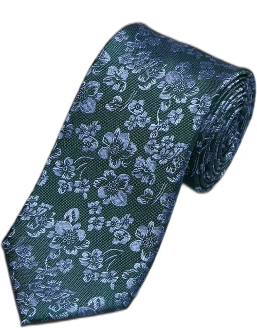 JoS. A. Bank Men's Traveler Collection Floating Fiori Floral Tie, Green, One
