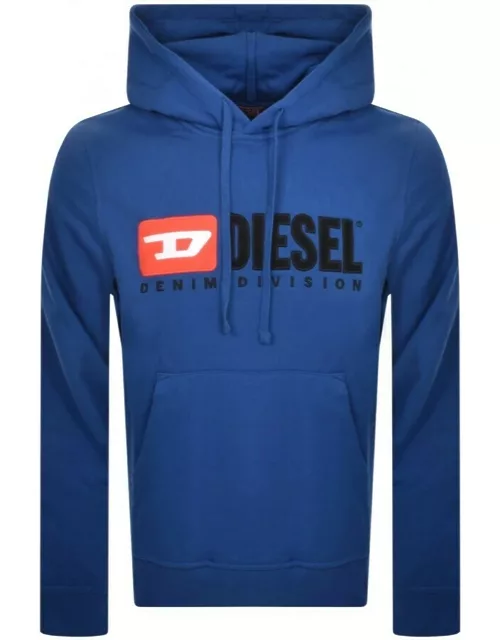 Diesel S Ginn Logo Hoodie Blue
