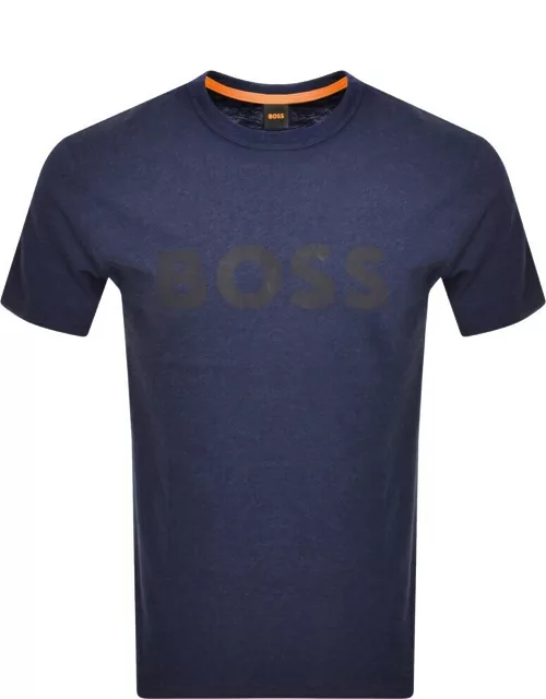 BOSS Thinking 1 Logo T Shirt Navy