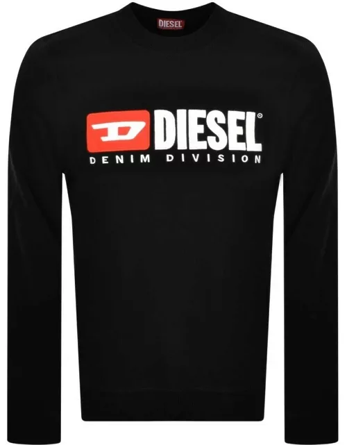 Diesel S Ginn Logo Sweatshirt Black