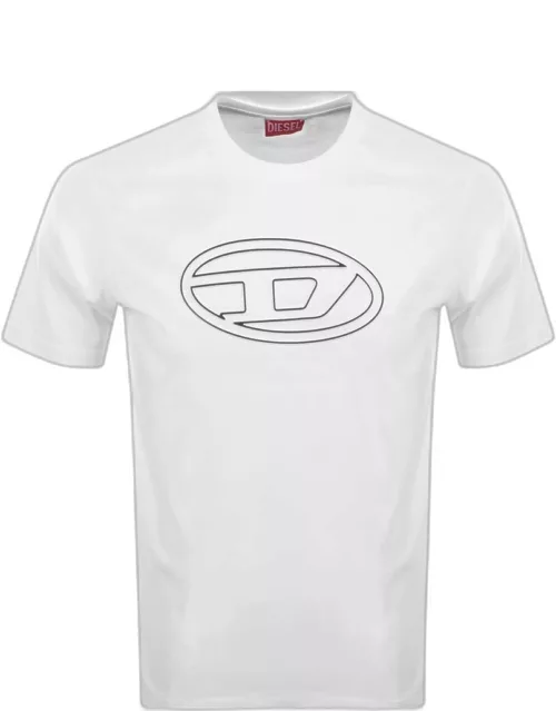 Diesel T Just Bigoval T Shirt White