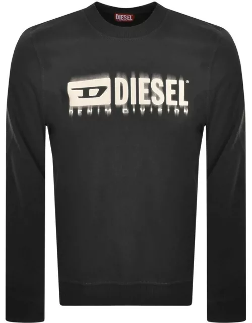 Diesel S Ginn L8 Logo Sweatshirt Grey