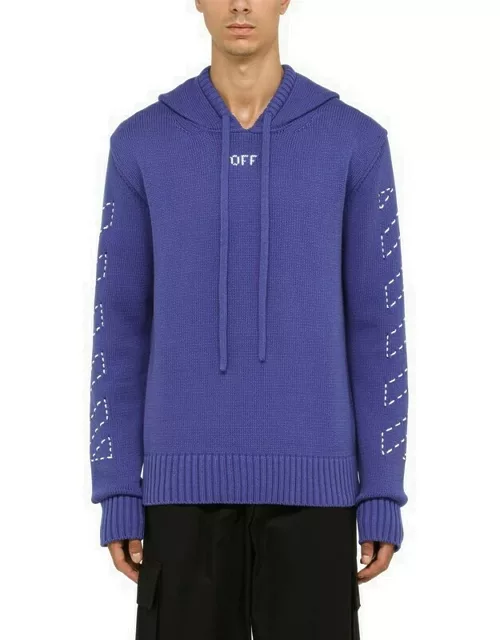 Arrows blue knitted hoodie