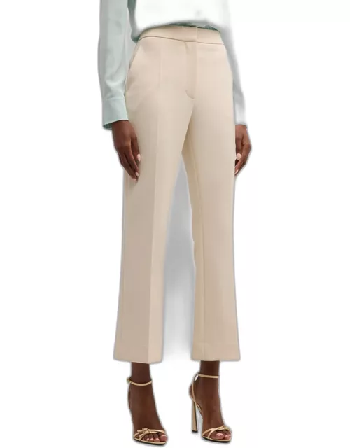 Straight-Leg Ankle Crepe Suiting Pant