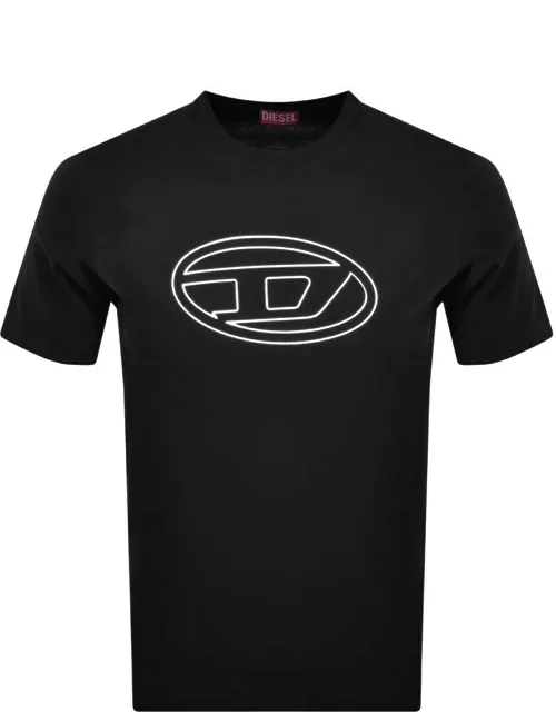 Diesel T Just Bigoval T Shirt Black