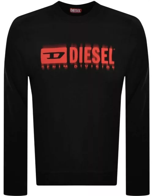 Diesel S Ginn L8 Logo Sweatshirt Black