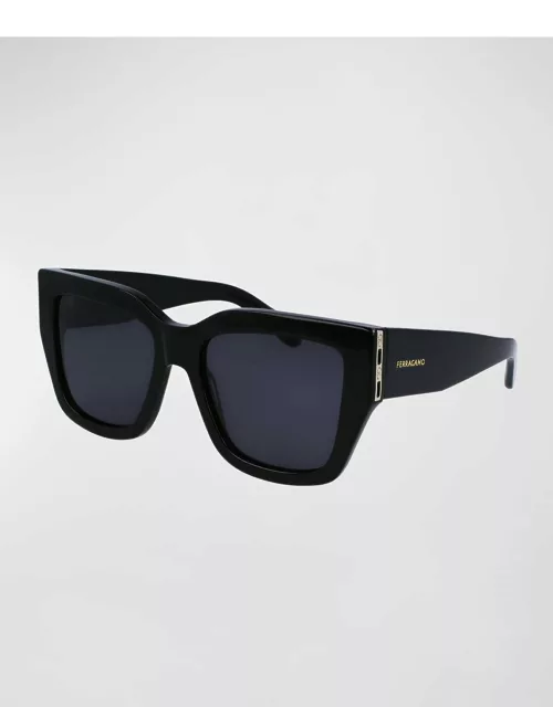 Logo Acetate Square Sunglasse