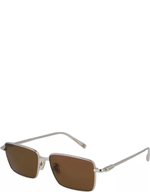 Men's Gancini Evolution Metal Rectangle Sunglasse