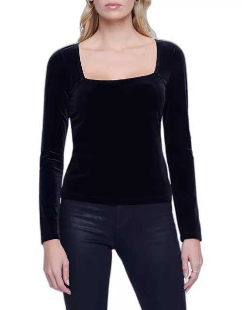 Kinley Long-Sleeve Square Neck Top