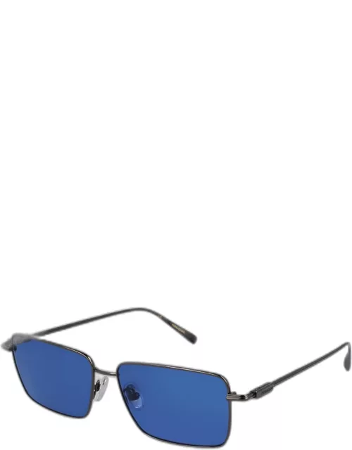 Men's Gancini Evolution Metal Rectangle Sunglasse