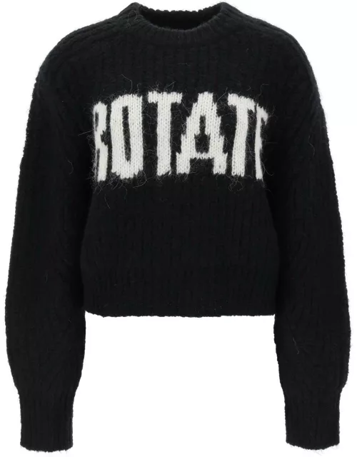 Rotate by Birger Christensen Logo Intarsia Sweater