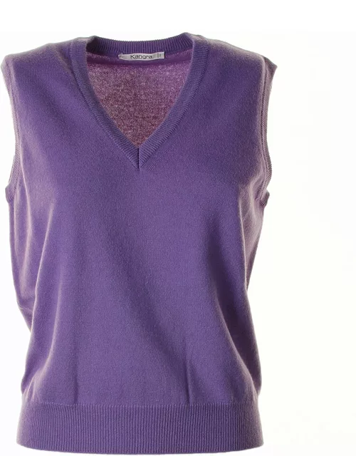 Kangra Purple Sleeveless Shirt