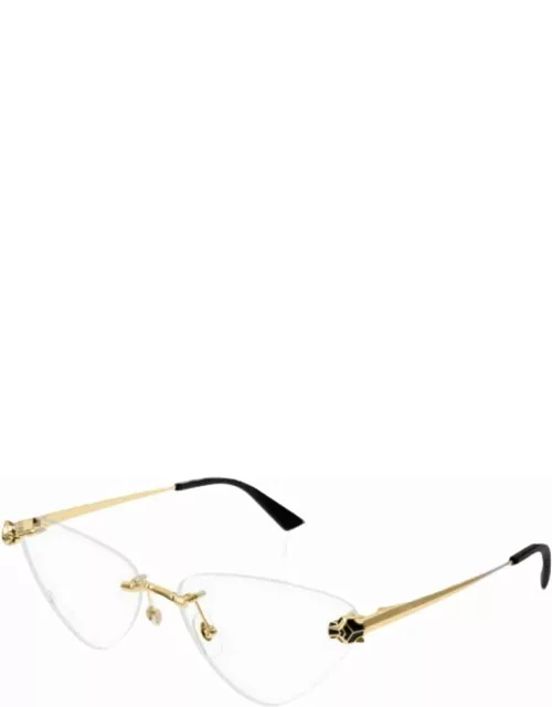 Cartier Eyewear Ct0448 - Gold Glasse