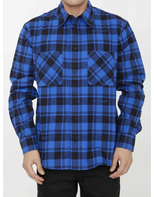 Off-White Check Flannel Shirt
