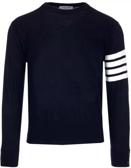 Thom Browne Blue 4-bar Sweater