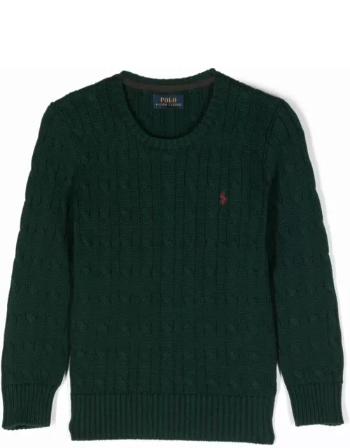 Ralph Lauren Agate Moss Cable-knit Sweater