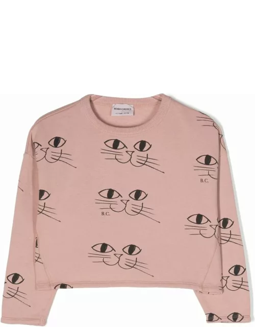 Bobo Choses Pink Cotton Sweatshirt