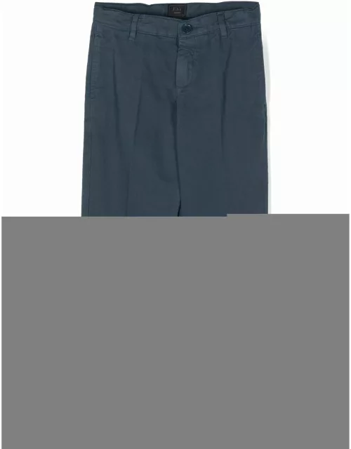 Fay Blue Cotton Trouser