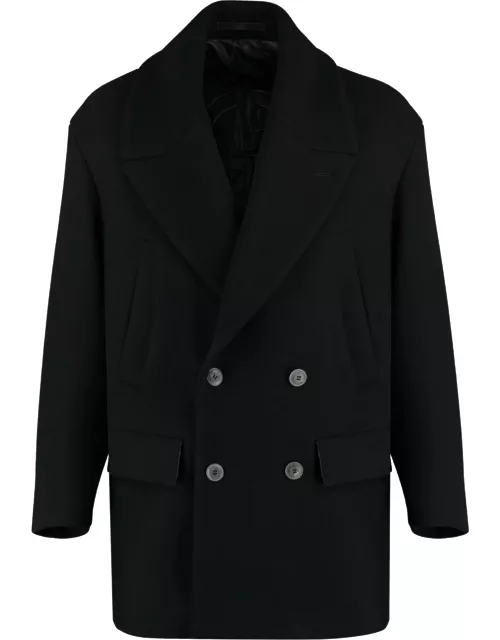 Giorgio Armani Wool Blend Double-breasted Coat