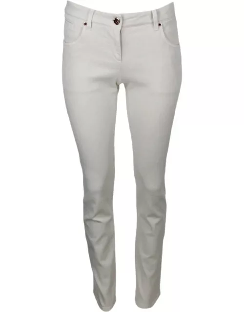 Brunello Cucinelli Five-pocket Garment-dyed Stretch Denim Trousers. Slim Mode