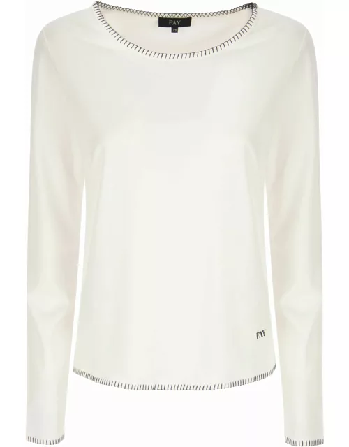 Fay Long-sleeved T-shirt With Stitching