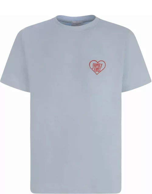 Family First Milano T-shirt Family First heart In Cotton