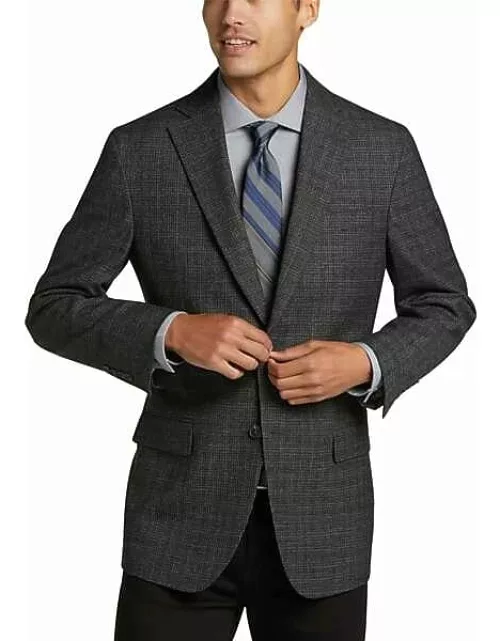 Awearness Kenneth Cole Men's Modern Fit Sport Coat Charcoal Check