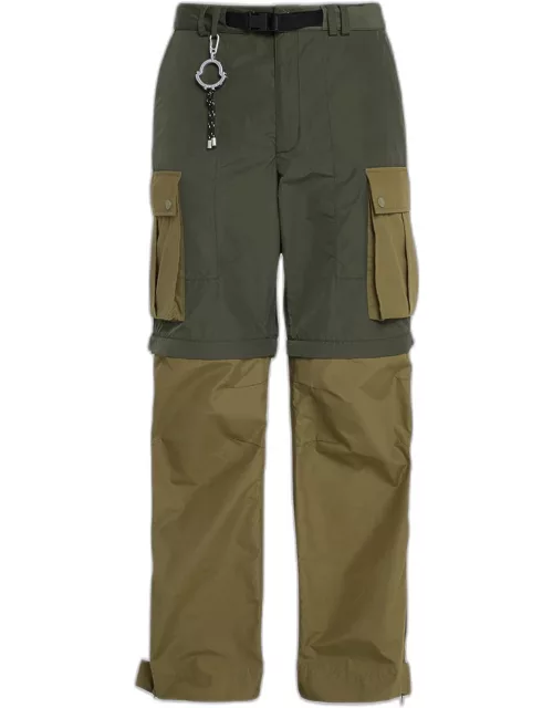 Moncler x Pharrell Williams Men's Zip-Off Colorblock Cargo Pant