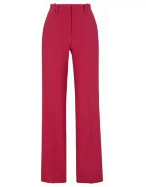 Regular-fit trousers with a wide leg- Pink Women's Formal Pant
