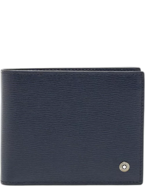 Montblanc Blue Leather Westside Bifold Wallet