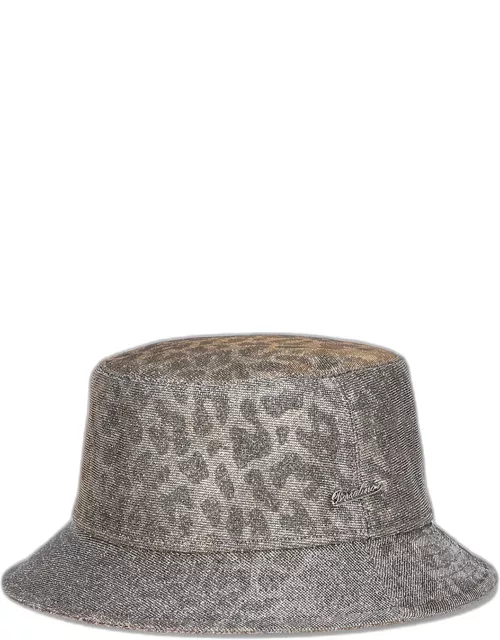 Metallic Leopard Bucket Hat