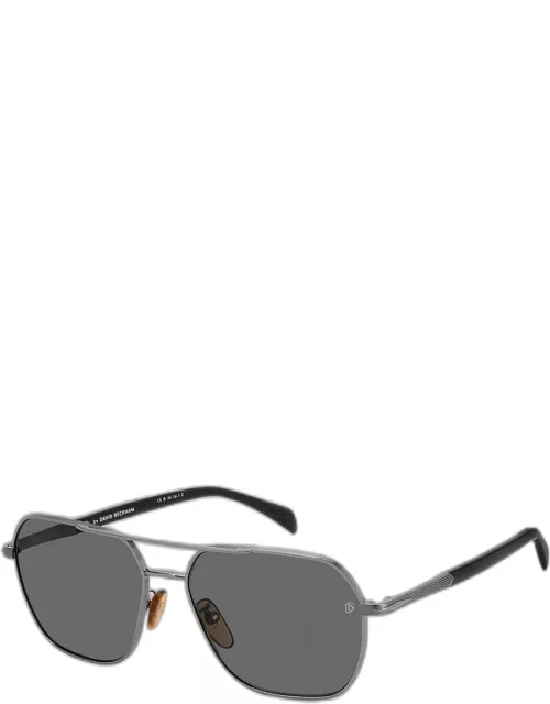 Men's Polarized Metal Aviator Sunglasse