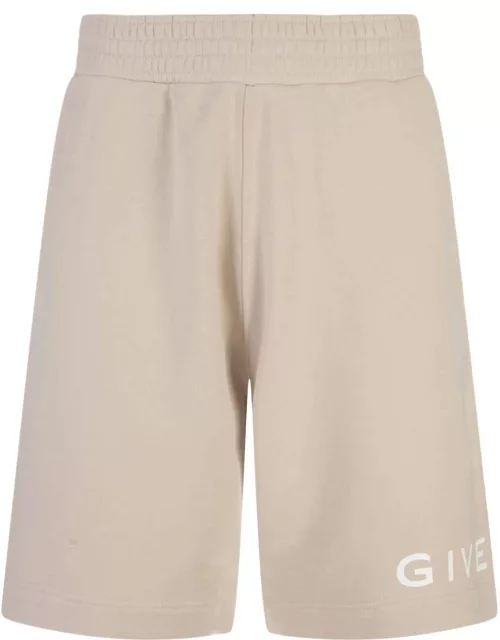 Givenchy Archetype Bermuda Shorts In Clay Gauze Fabric