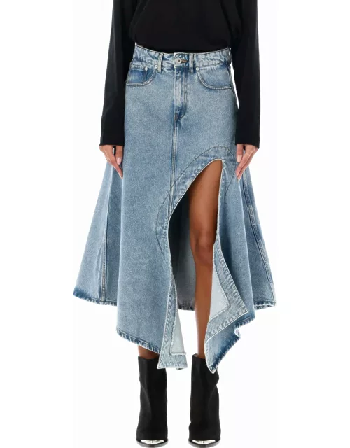 Y/Project Cut Out Denim Skirt