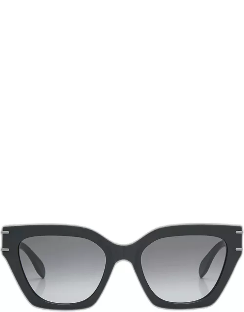 Acetate Cat-Eye Sunglasses w/ Logo Detai