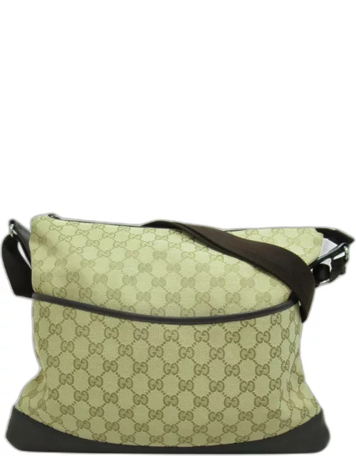 Gucci Brown Canvas GG Messenger Bag