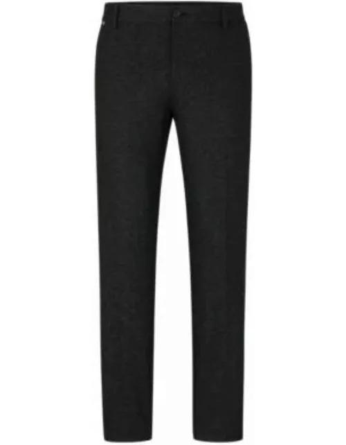 Regular-fit regular-rise trousers with tapered leg- Dark Grey Men's Casual Pant